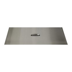 Brushed Stainless 12 inch Steel Rectangle Cover - Outdoor Plus (TOP SS 14 inch Cover: 12 x 32)