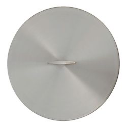 Brushed Stainless Steel Round Cover/Topper The Outdoor Plus (TOP Brushed SS Round Cover: 17 inch)