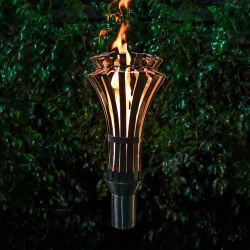 "Gothic" Gas Fire Torch by The Outdoor Plus Light Up Your Night (Torch Pole Included: No)