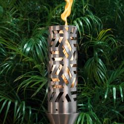 "Cubist" Gas Fire Torch by The Outdoor Plus - Light up the Night (Torch Pole Included: No)