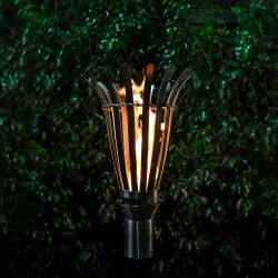 "Basket" Gas Fire Torch The Outdoor Plus to Light Up Your Night (Torch Base: Original TOP Base, Torch Pole Included: No)