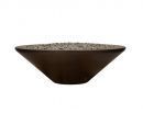 Geo Round Concrete Bowl Gas Fire Pit 24 to 60 inch ARCHPOT (ARCHPOT Size: 24 inches, ARCHPOT Ignition: Match Lit)