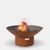 Arteflame 40 in. Round Wood Burning Steel Fire Pit with Cooktop
