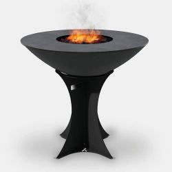 Arteflame Forty inch XXL Corten Steel "Black Label"  Fire Pit Grill (Black Label Base Options: Euro Base)
