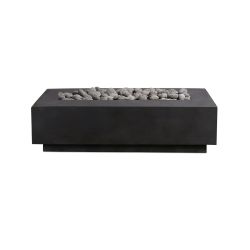 Crete Lineal Rectangular Concrete Fire Pit Table Choice of Size (Crete Fire Table Size: 60 x 24 x 16 inches)