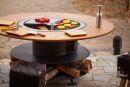 Grill Picnic Table Wood Burning Fire Pit Built in Ukraine Dr. Fire