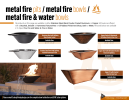Fire by Design Smooth Copper Thirty inch Square Gas Fire Bowl