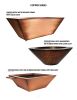 Fire by Design Smooth Copper Thirty inch Square Gas Fire Bowl