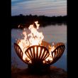 Iron Fire Pit in Natural or LP Gas "Barefoot Beach" by Fire Pit Art (FPA Ignition: Match Lit)