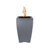 "Baston" Pillar Gas Fire Bowl GFRC Column - The Outdoor Plus