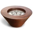 Hammered Copper Fire Bowl Series Mesa by HPC Fire Inspired (HPC Burner Type: Torpedo, HPC Fuel: Natural Gas, HPC Ignition: Match Lit)