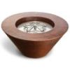 Hammered Copper Fire Bowl Series Mesa by HPC Fire Inspired