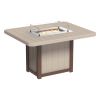 Luxcraft Lumin Poly Rectangular 62 in Fire Table 30 - 42 inch Tall