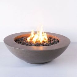 Wetstone Design "Toba" GFRC Gas Fire Pit 35 - 52 in. Diameters (Wetstone Burner Options: Stainless Steel, Toba Fire Bowl Sizes: 35 inches)